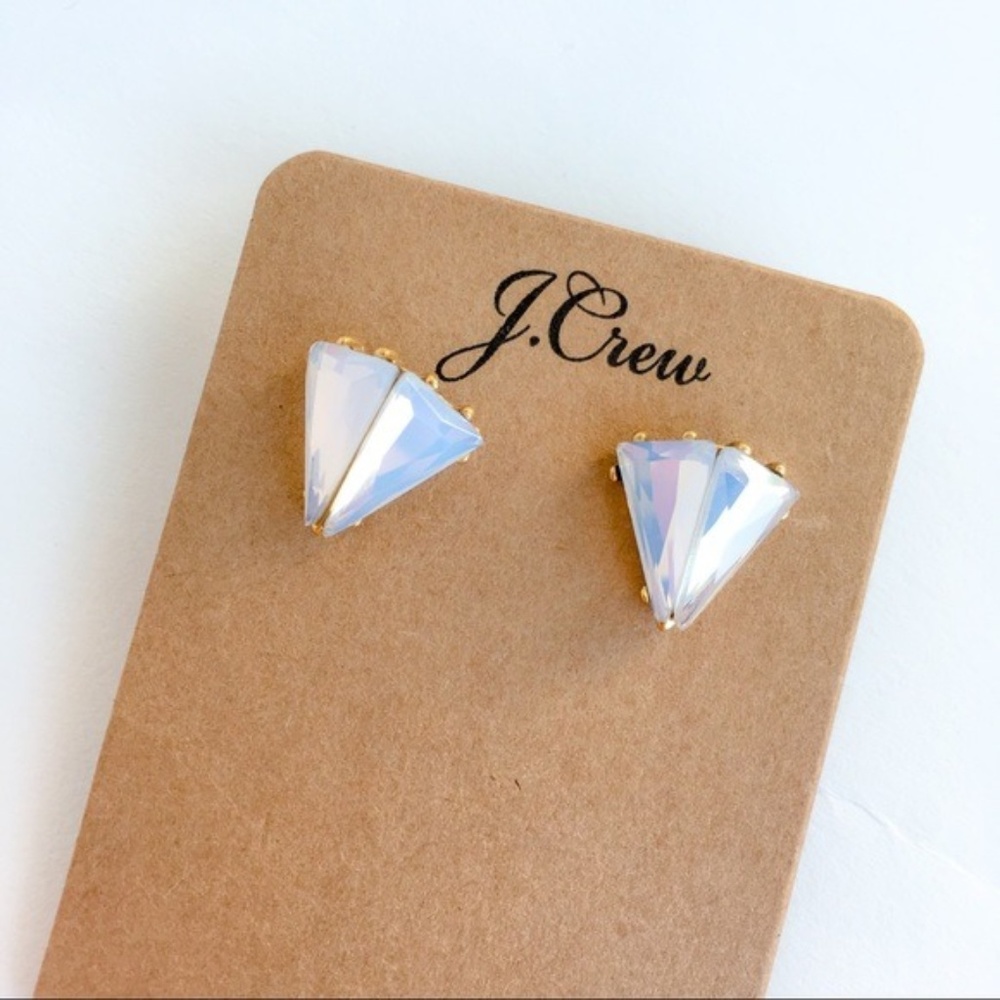 Jcrew edgy milky crystal earrings
